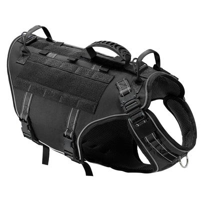 Tactical Dog Harness No Pull Adjustable Military Pet Training Harness Molle Vest With Handle For Medium Large Dogs Outdoor Hike