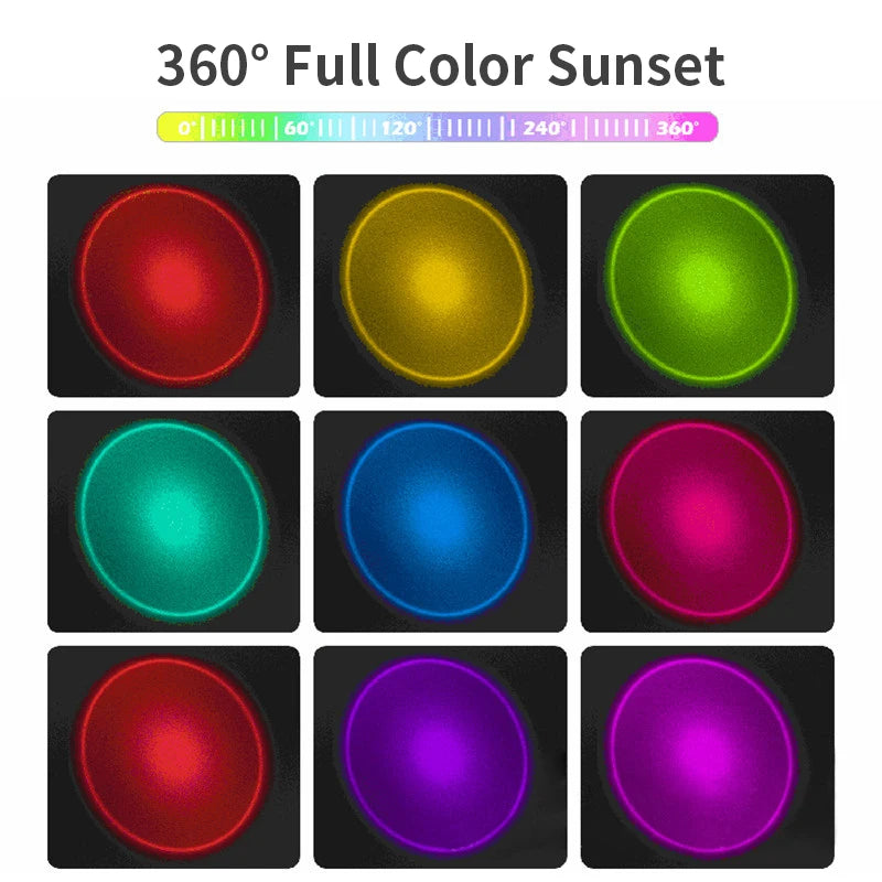 RGB Video Light LED Sunlight Rainbow Projection Magnetic Design For Photography Self Lighting Photo Studio Live TikTok Fill Lamp