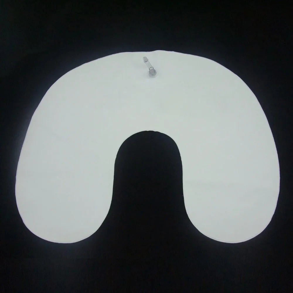 2PCs/lot  New U Shaped Travel Pillow Car Air Flight Inflatable Pillows Neck Support Headrest Cushion Soft Nursing Cushion Black