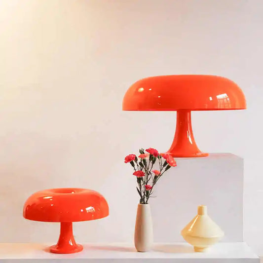 Italy Designer High Light Orange Mushroom Night Light Italy Designer Bedside Led Mushroom Table Lamp