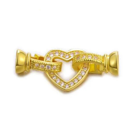 JUYA DIY Handmade Jewelry Findings Cubic Zirconia Fastener Clasps Connectors Accessories For Fashion DIY Jewelry Making Supplies