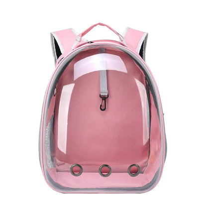 Large Capacity Transparent Outdoor Pet Carrier Bag Portable Cat Dog Tote Backpack Zipper Breathable Sturdy for Travel Transport