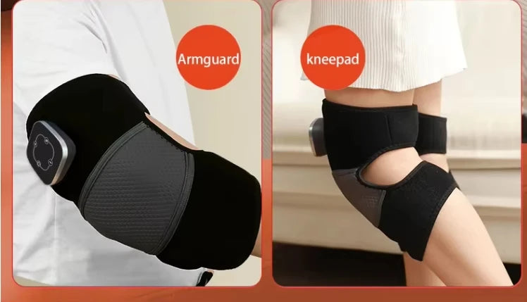 Cordless Knee Massager Shoulder Brace With Heat 3-In-1 Heated Knee Elbow Shoulder Brace Wrap Knee Massager Heat and Vibration