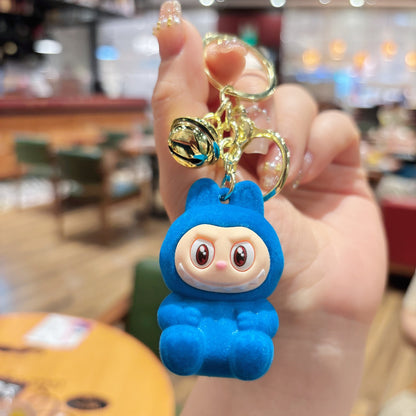 New Flocking Fabric Keychain Pendant Cute Blind Box Internet-famous Doll Student Bag Pendant