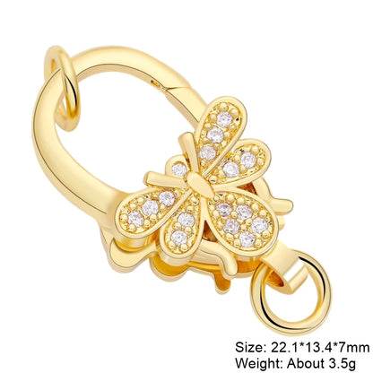 Juya 18K Real Gold Plated Accessories DIY Needlework Beads Pearls Jewelry Making Fastener Closures Lobster Lock Clasps Supplies