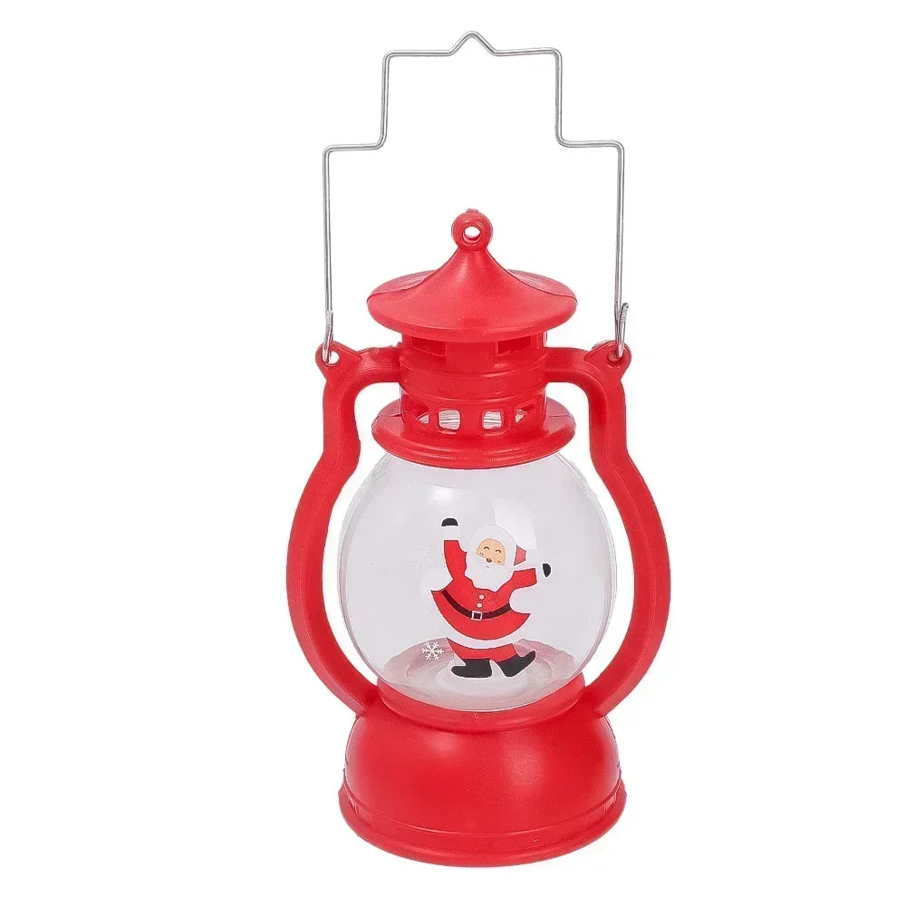 Christmas Night Light with Battery Santa Claus Christmas Tree Portable Lantern LED White Red Lamps Home Xmas Decoration Supplies