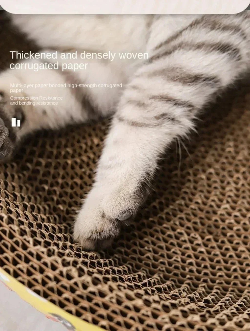 Oval Cat Scratching Board Protect Furniture Grinding Claw Toys  Corrugated Paper Wear-resistant Cat Nest Cat Accessories
