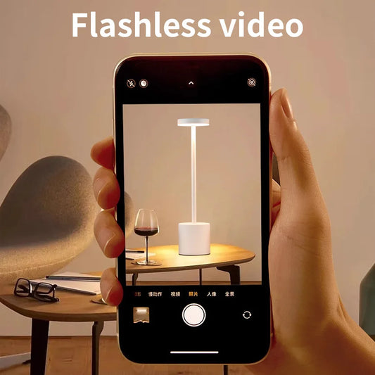 Simple Touch Sensor LED Table Lamp 3Colors Adjustable Bedside Creative Ambient Light Rechargeable Desk Lamp Bar Room Decor Light