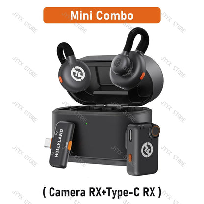 Hollyland Lark M2s Wireless Microphone System Noise Cancellation Lavalier Mic for iPhone Camera Android Video Vlog Interview