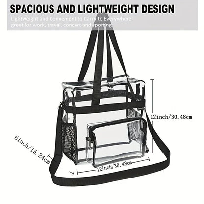 Portable PVC Travel Bag with Large Capacity and Transparent Design for Easy Organization and Washing