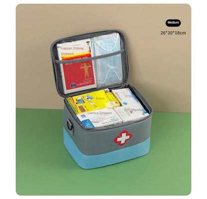 First Aid Kit Medicine Storage Bag Portable Outdoor Rescue Bag Household Large Capacity Medical Kit Storage Organizer