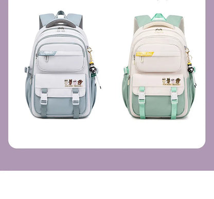 Backpack 3Pcs/Set for Girls Large Capacity Middle Schoolbag Student Schoolbag Set School Backpack Bags for Teenage Students Bag