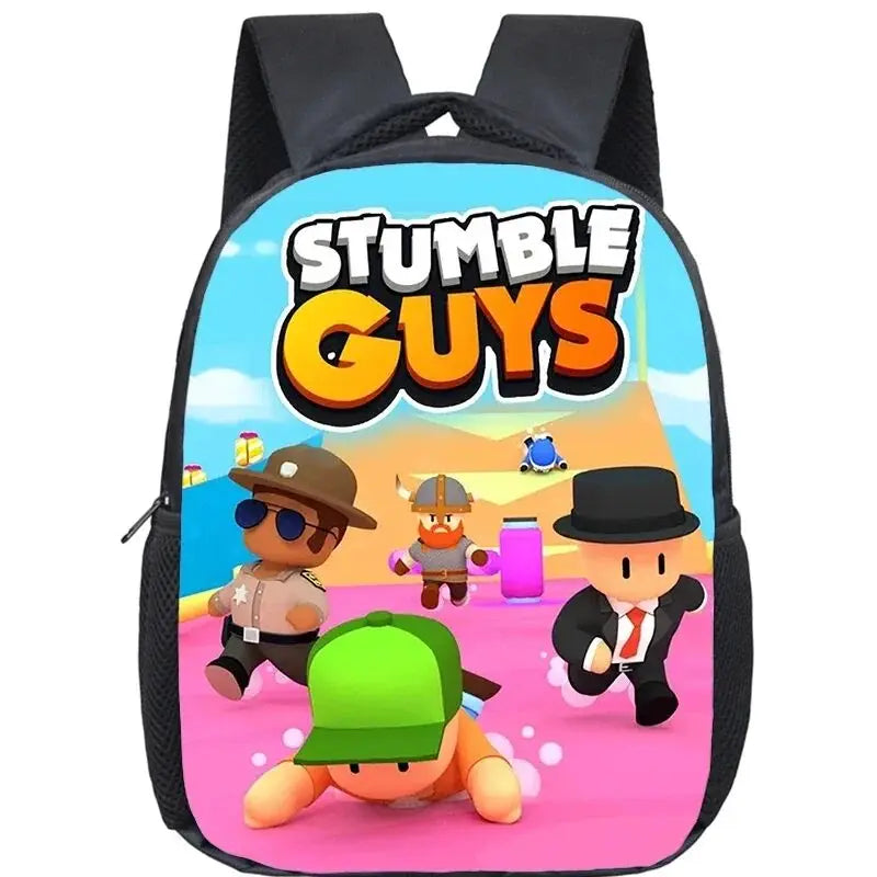 Cartoon Stumble Guys Backpack Children School Bags 3D Game Kids Backpack for Boys Girls Kindergarten Bag Baby Toddler Bookbag