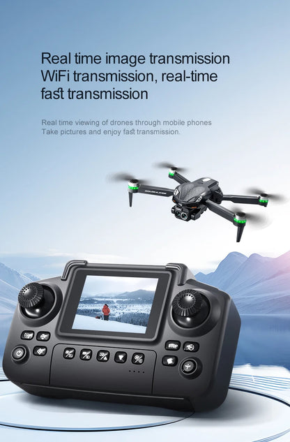 2025 S168 RC Drone Brushless Motor 8K HD Dual Cameras Optical Flow Positioning and Intelligent Obstacle Avoidance Aircraft Toy