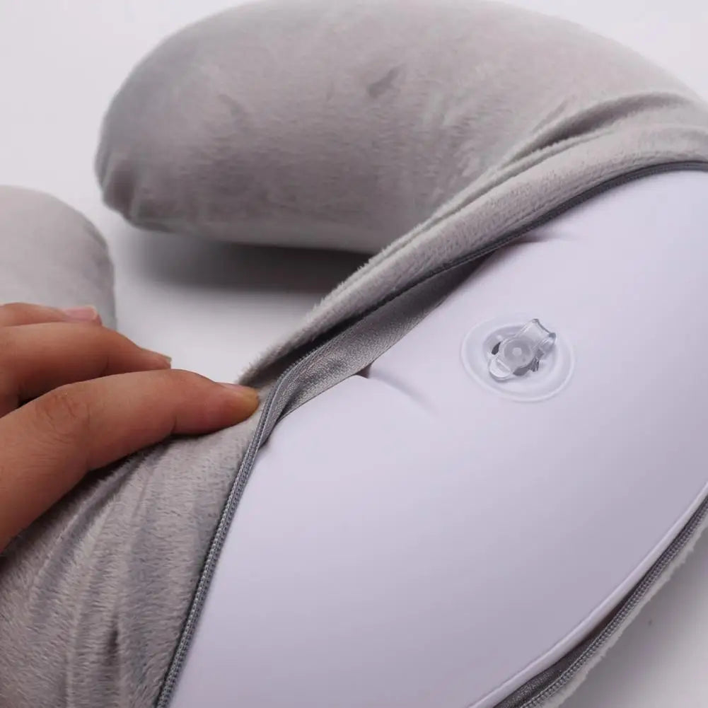 U-shaped Neck Pillow Inflatable Fatigue Relief Travel Pillow Flight Headrest Sleep U-shaped Cushion for Plane