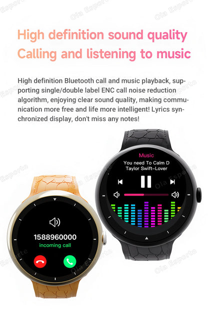 Smart Watch Men 1.52Inch AMOLED Screen BT Call GPS Sports Fitness Tracker Health Monitor Wireless Charging Smartwatch