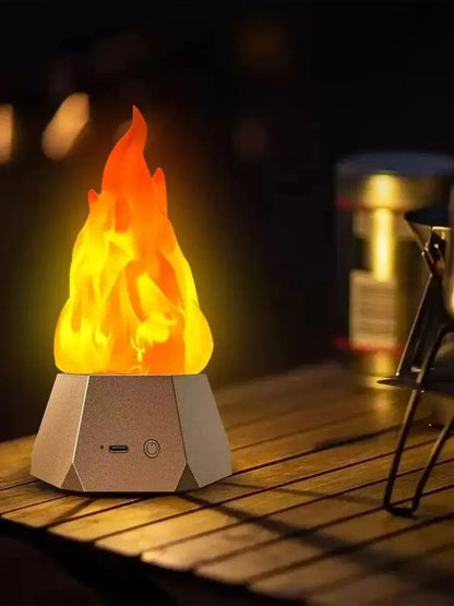 LED simulation flame light outdoor waterproof atmosphere decoration camping light USB desktop nightlight lamp