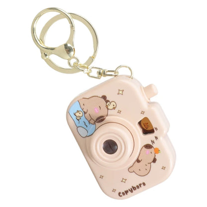 New Capybara Projection Camera Keychain Cartoon Kawaii Mini Camera Keyring Hanging Decoration Fashion Backpack Pendant