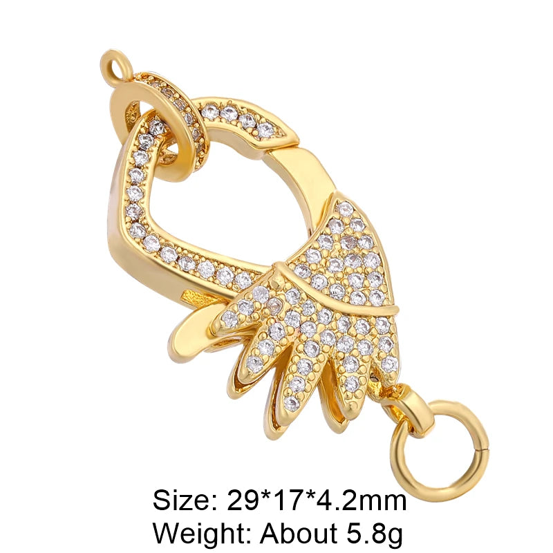 Juya 18K Real Gold Plated Accessories DIY Needlework Beads Pearls Jewelry Making Fastener Closures Lobster Lock Clasps Supplies