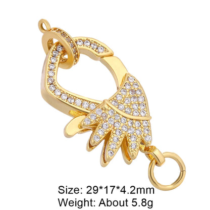 Juya 18K Real Gold Plated Accessories DIY Needlework Beads Pearls Jewelry Making Fastener Closures Lobster Lock Clasps Supplies