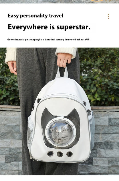 Space Capsule Pet Backpack 360° View/Breathable Mesh/Safety Strap Cat Carrier/Dog Carrier Transparent Bubble