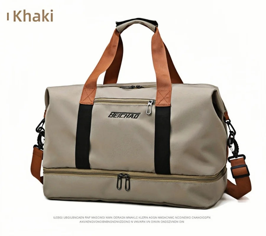 Large Capacity Travel Fitness Bag Waterproof Portable Sports Duffel Bag for Men Short Distance Workout Chest Shoulder Carryall