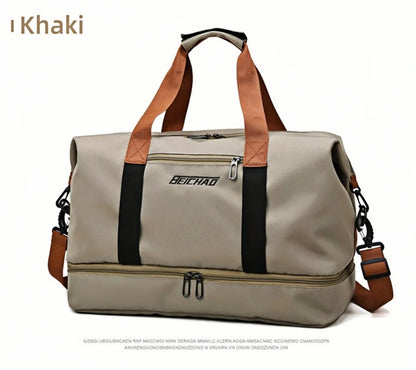Large Capacity Travel Fitness Bag Waterproof Portable Sports Duffel Bag for Men Short Distance Workout Chest Shoulder Carryall