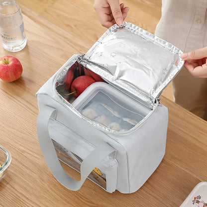 Waterproof Insulated Lunch Box Bags Women's Kids Thermal Bento Cooler Tote Bags for Outdoor Picnic Foods Storage Container