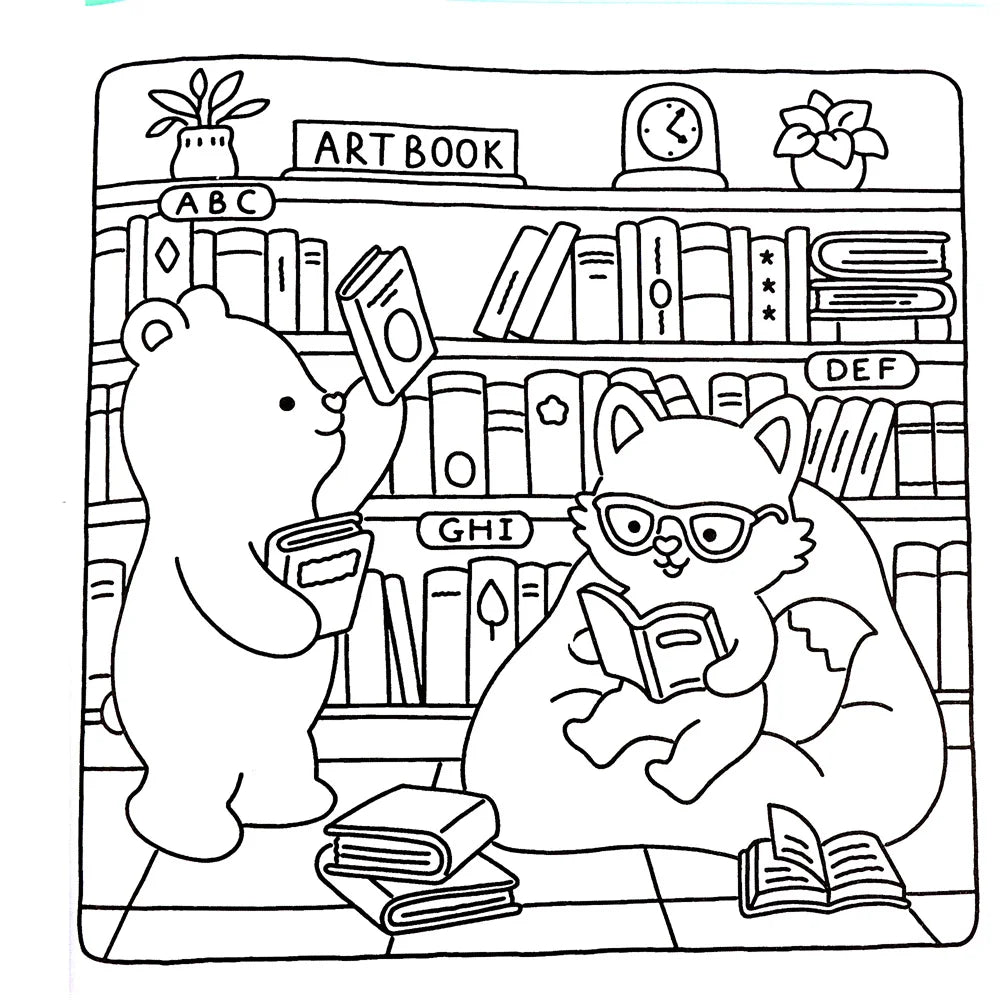 Coloring Book For Adults And Teens Halloween Theme Featuring Adorable Creepy Creatures In Cozy Moments For Relaxation Gift