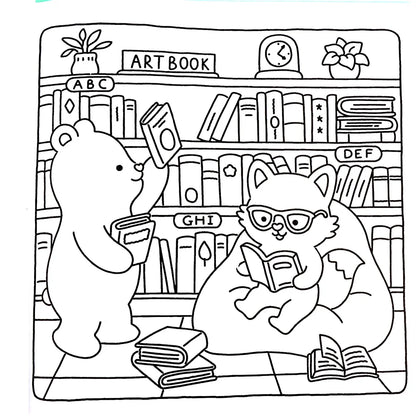 Coloring Book For Adults And Teens Halloween Theme Featuring Adorable Creepy Creatures In Cozy Moments For Relaxation Gift