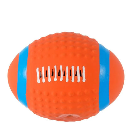 Pet Toys Olive Ball Squeaky Latex Dog Toy Ball S-L Soft Durable Interaction Smiling Face Rugby Dog Chewing Training Supplies