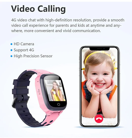 Kids Smart Watch Phone Waterproof Kids Smartwatch MP3 Music Player with 11 Games Call SOS Camera Video Alarm Recorder for 3-12 Y