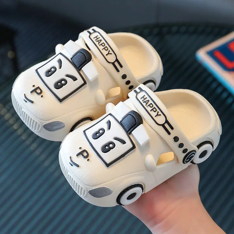 Summer New Dazzling Cool  Kid Hollow Sandals Baby Cute Cartoon Car Home Slippers Boy Breathable Antislip Beach Shoe Girl Shoe실내화