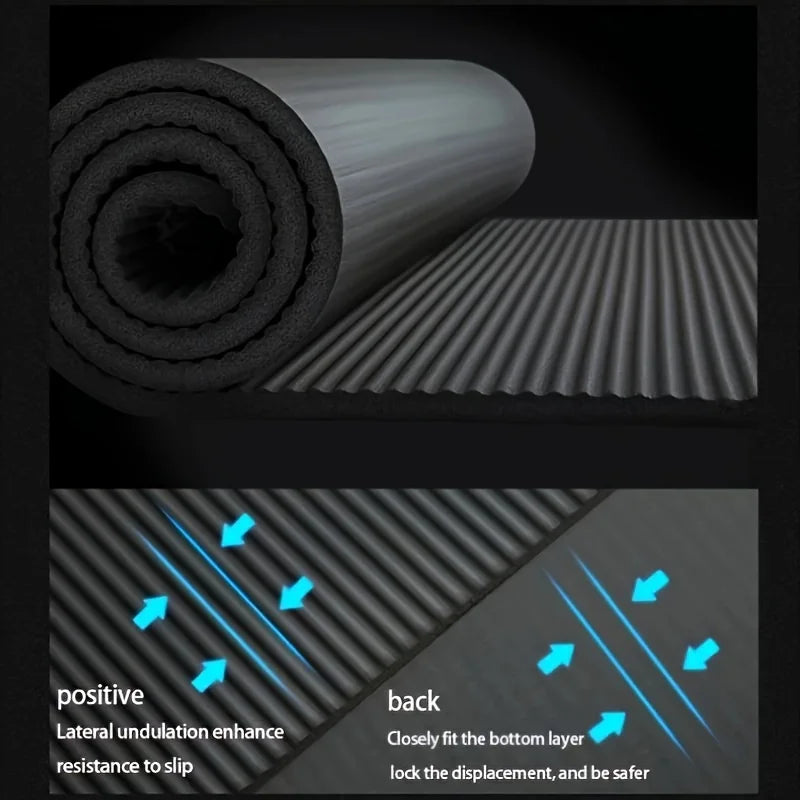 15/20mm Thick NBR Yoga Mat Moisture-proof Outdoor Non-Slip Durable Camping Picnic Mat 200x80cm Exercise Gym Fitness Workout