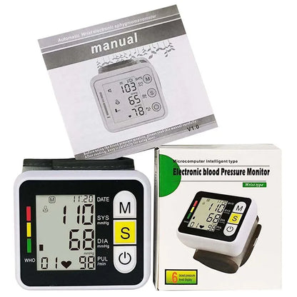Digital Wrist Blood Pressure Monitor Medical Upper Arm Sphygmomanometer Automatic Tonometer Tensiometro Blood Pressure Meter
