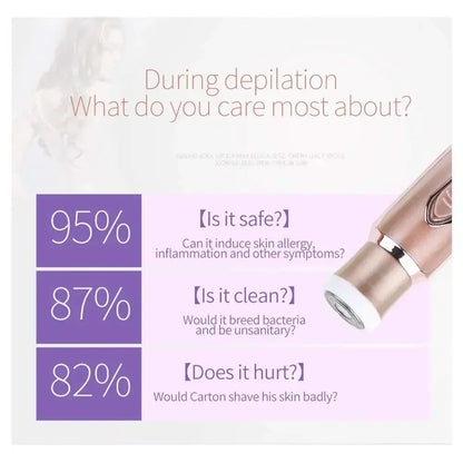 2 In 1 portable Electric Haircut Trimmer epilator woman facial intimate area for body hair removal Sex Shaver Bikini Pubic Rosor