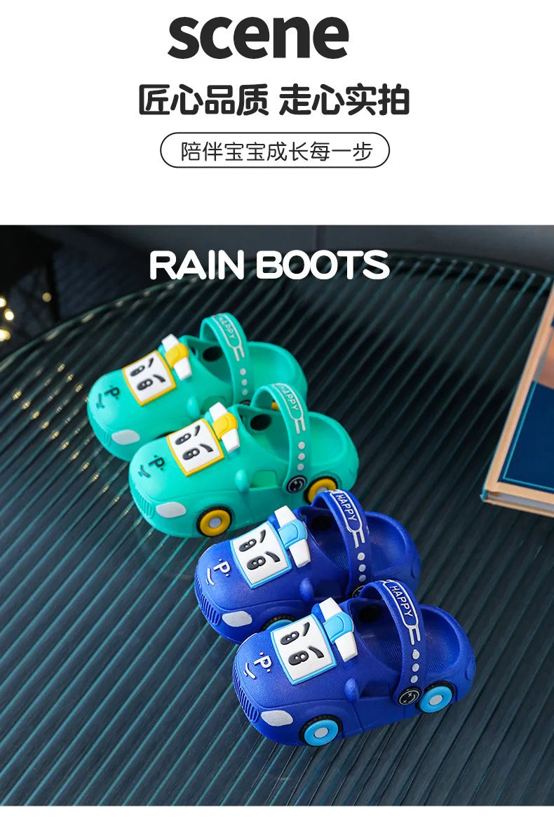 Summer New Dazzling Cool  Kid Hollow Sandals Baby Cute Cartoon Car Home Slippers Boy Breathable Antislip Beach Shoe Girl Shoe실내화