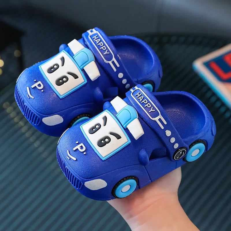 Summer New Dazzling Cool  Kid Hollow Sandals Baby Cute Cartoon Car Home Slippers Boy Breathable Antislip Beach Shoe Girl Shoe실내화