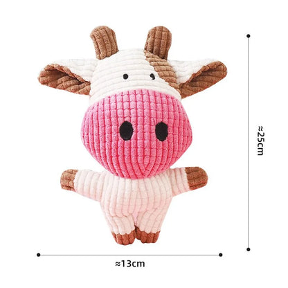 Plush Dog Toy Bite Resistant Squeaky Sound Dog Toy for Small Large Dogs Puppy Pets Training Accessories Cute Animals Shape