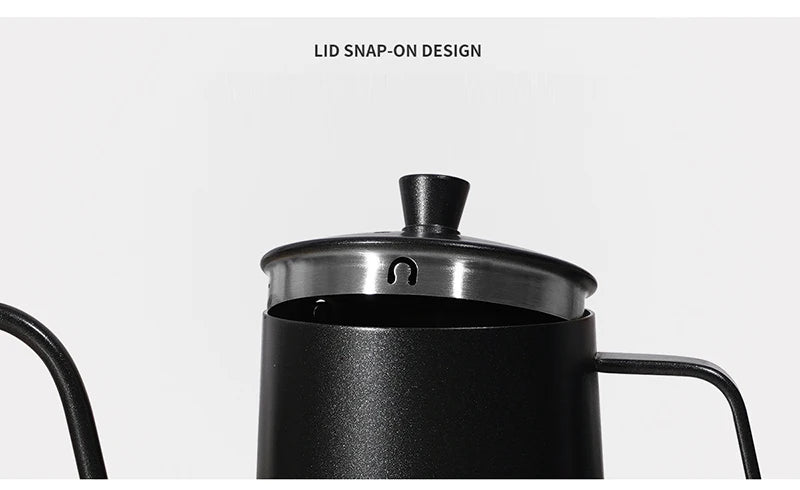 350ml 600ml Drip Kettle Coffee Tea Pot Non-stick Coating Food Grade Stainless Steel Gooseneck Drip Kettle Swan Neck Thin Mouth
