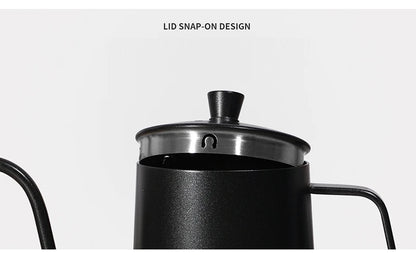 350ml 600ml Drip Kettle Coffee Tea Pot Non-stick Coating Food Grade Stainless Steel Gooseneck Drip Kettle Swan Neck Thin Mouth