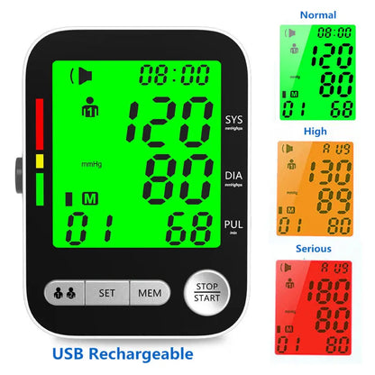 High Accurate Blood Pressure Monitor Digital Sphygmomanometer Bp Monitors Electronic Tonometer Arm Cuff Talking BPM Tensiometer