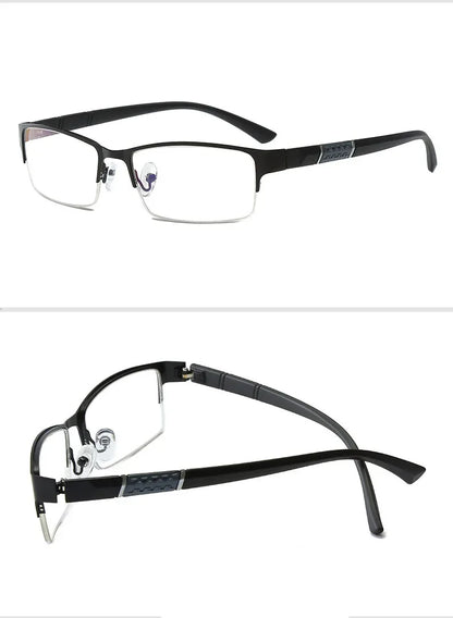 0 -0.5 -1 -1.5 -2 -2.5 -3 -4 -5 -6 Half Metal Frame Nearsighted Glasses Unisex Prescription Myopia
