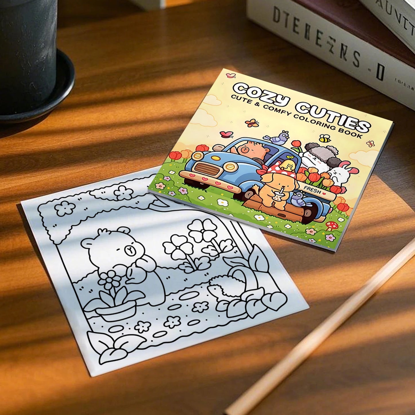 Cozy Friends Coloring Book for Adults and Teens Featuring Cute Cozy Daily Activities Kids Graffiti Book Perfect Gift Birthday
