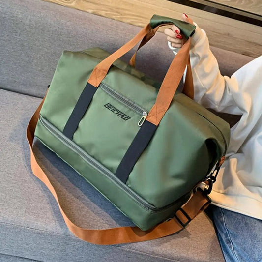 Large Capacity Gym Bag Portable Short Distance Travel Bag Sports Fitness Waterproof Handbag Luggage Storage Bag