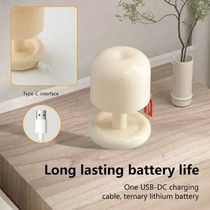 Mini Sunset Night Lamp Desktop Creative USB Rechargeable Ins Mushroom Style Led Night Light for Coffee Bar Home Decor Bedroom