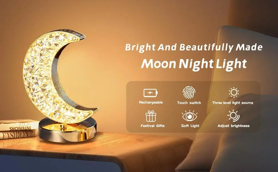 Star Moon Desk Lamp LED Decorative Lighting Night Light USB Rechargeable Bedside Atmosphere Light Moon Star Night Light
