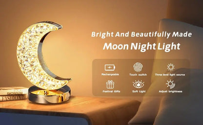 Star Moon Desk Lamp LED Decorative Lighting Night Light USB Rechargeable Bedside Atmosphere Light Moon Star Night Light
