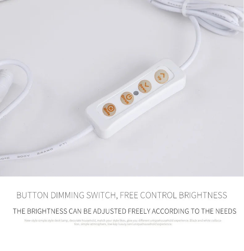 Dimming Table Lamp Intelligent Touch Ring Night Light Bedroom Simple Modern Living Room Lamp Monochrome Circle DeskTable Lamp