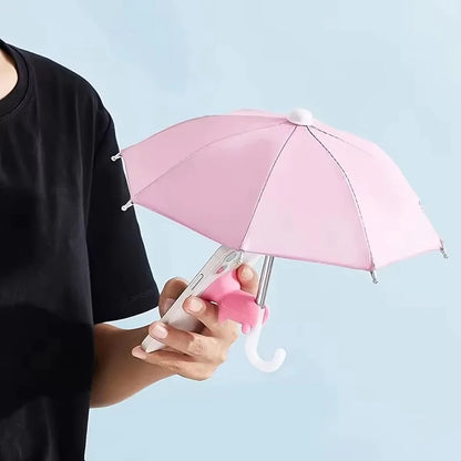 Small and Mini Umbrella Multi-color Mobile Phone Sunshade Umbrella with Suction Cup Phone Stands Outdoor Cover Sun Shield Mount